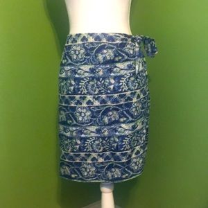 STATE.MENTS‎ blue floral Wrap skirt